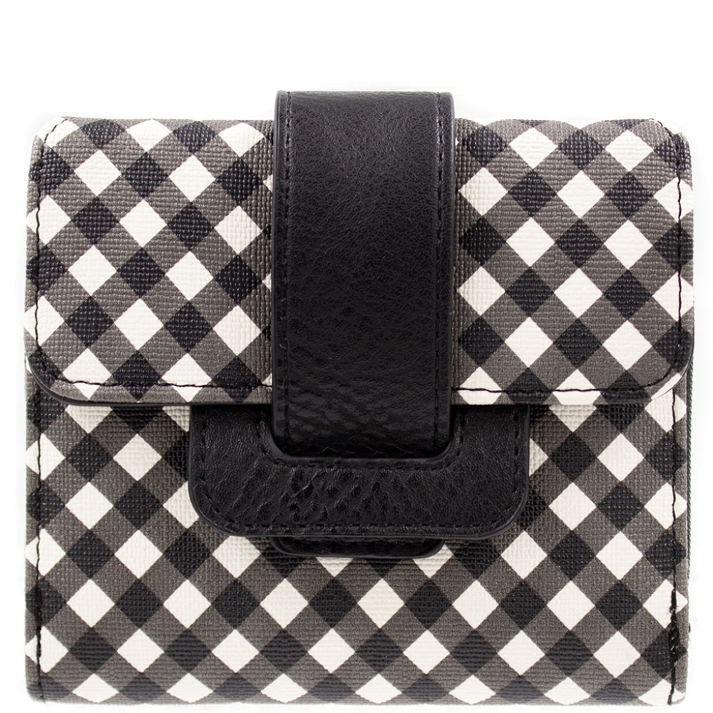 Black and White Gingham Wallet